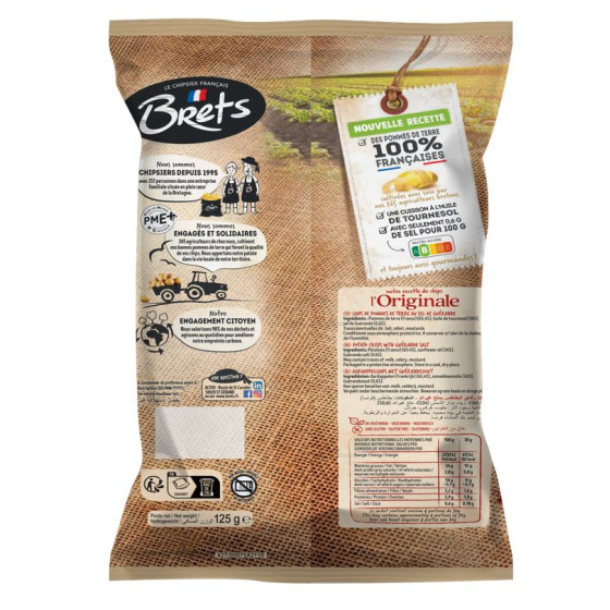 Biscuits Apéritif - Chips Bret’s Nature L’Originale 30g - 96 Paquets