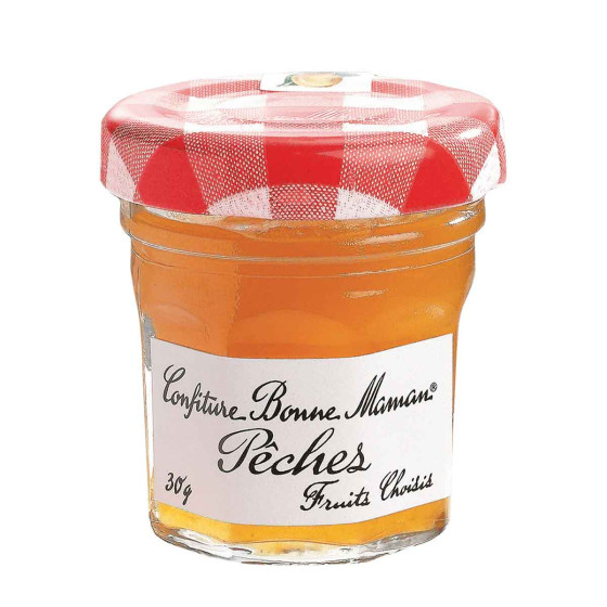 Confiture Bonne Maman Pêche 30 gr - Carton de 60 mini pots en verre