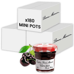 Confiture Cerise Bonne Maman 30 gr - 180 mini pots en verre