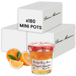 Confiture Marmelade d'Orange Bonne Maman 30 gr - 180 mini pots en verre