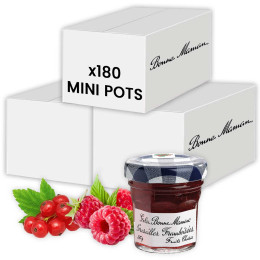 Confiture Gelée Groseille Framboisée Bonne Maman 30 gr - 180 mini pots en verre