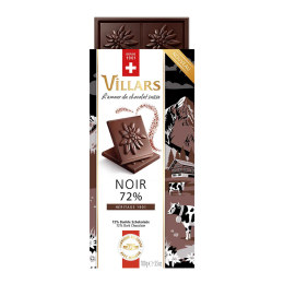 Tablette de chocolat Noir Villars 72% Héritage 1901 - 100 gr