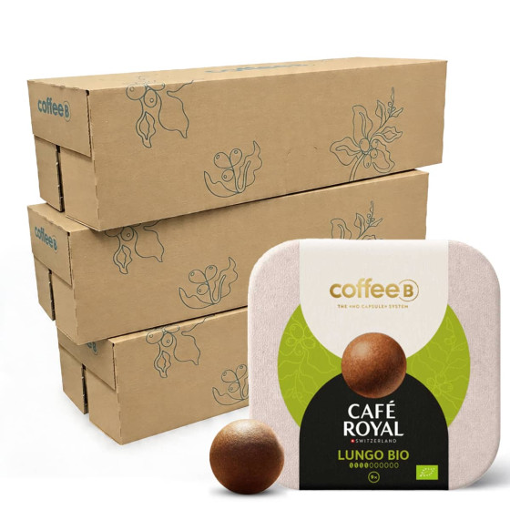 Boule de café CoffeeB Café Royal Lungo Bio - 30 boites - 270 boules