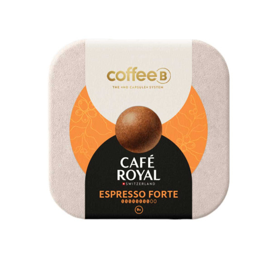 Dosette de café CoffeeB Café Royal Espresso Forte - 10 boites - 90 boules de café