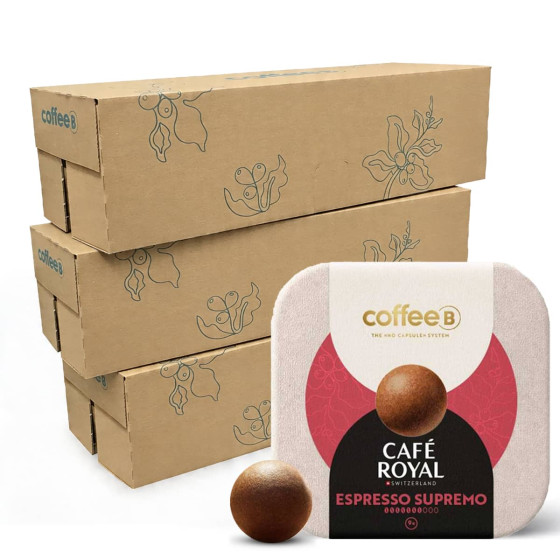 Boule de café CoffeeB Café Royal Espresso Supremo - 30 boites - 270 boules