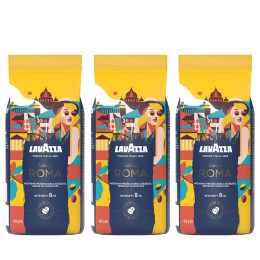 Café en Grains Lavazza Tales of Roma - 3 paquets - 1,35 Kg