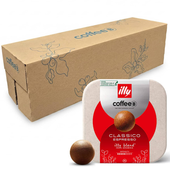 Boule de café CoffeeB illy Classico Espresso - 10 boîtes - 90 boules