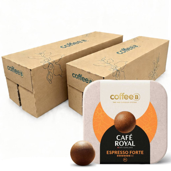 Boule de café CoffeeB Café Royal Espresso Forte - 20 boites - 180 boules