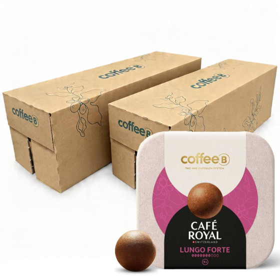 Boule de café CoffeeB Café Royal Lungo Forte - 20 boites - 180 boules