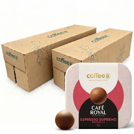 Boule de café CoffeeB Café Royal Espresso Supremo - 20 boites - 180 boules