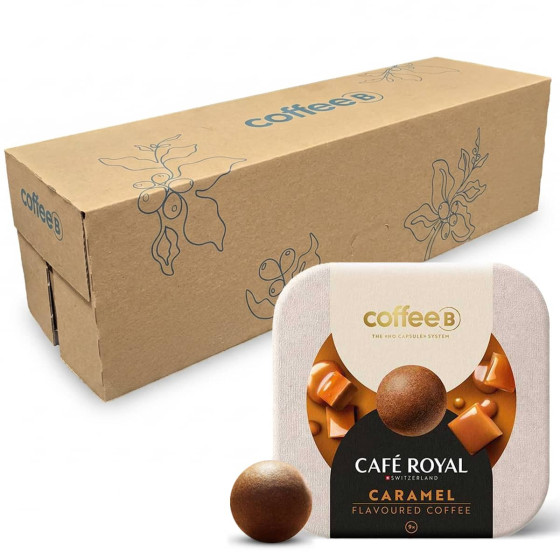 Boule de café CoffeeB Café Royal Caramel - 10 boites - 90 boules