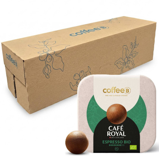 Boule de café CoffeeB Café Royal Espresso Bio - 10 boites - 90 boules