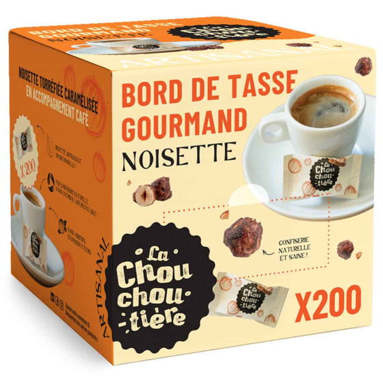 Noisette Torréfiée & Caramélisée La Chouchoutière - 3 Boites distributrices - 600 chouchous