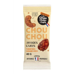 Amandes Cajous Torréfiées & Caramélisées La Chouchoutière - Boite de 22 sachets