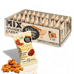 Amandes Cajous Torréfiées & Caramélisées La Chouchoutière - Boite de 22 sachets