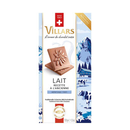 Tablette de Chocolat au Lait Recette à l'ancienne Villars Héritage 1901 - carton de 16 x 100 gr