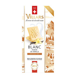 Tablette de Chocolat Blanc Pointe de Vanille Villars Héritage 1901 - 3 x 100 gr