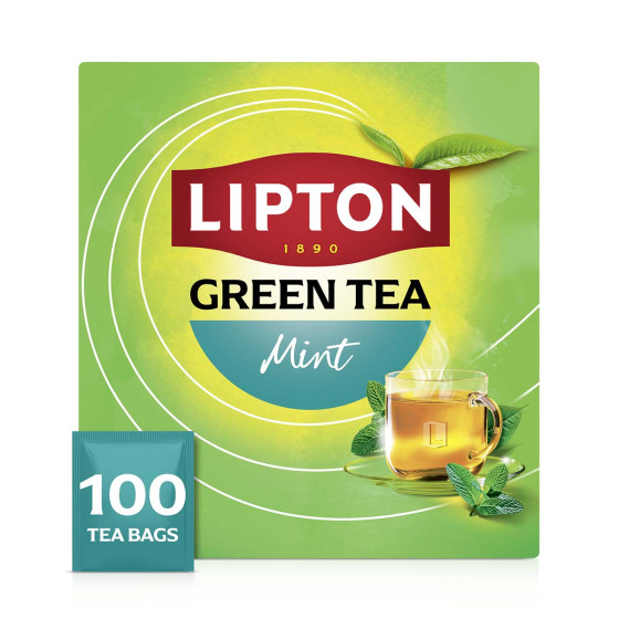 Coffret de Thé Vert Menthe Lipton - 6 coffrets - 600 sachets