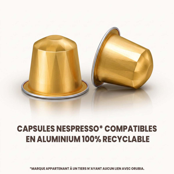 Capsule Nespresso Compatible Café Orubia Cremoso 100% Arabica Intensité 7 - 10 capsules