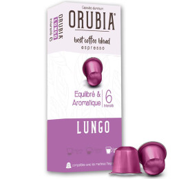 Capsule Nespresso Compatible Café Orubia Lungo 100% Arabica Intensité 6 - 1200 capsules