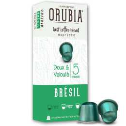 Capsule Nespresso Compatible Café Orubia Brésil 100% Arabica Intensité 5  - 1200 capsules