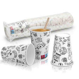Gobelet carton 18 cl (7oz) Graffiti - 100 gobelets