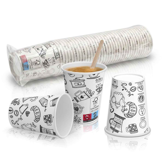 Gobelet carton 15 cl (6oz) Graffiti