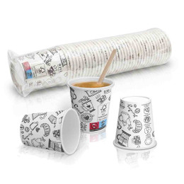 Gobelet carton 10 cl (4oz) Graffiti - 100 gobelets