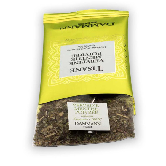 Infusion Dammann Frères Tisane Verveine Menthe Poivrée - 24 sachets enveloppés