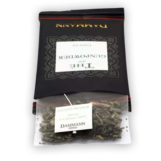 Thé Vert Dammann Frères Gunpowder - 24 sachets enveloppés