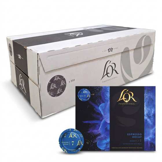Capsule Nespresso Pro Compatible L'Or Suprême Décaf - 6 boites - 300 capsules