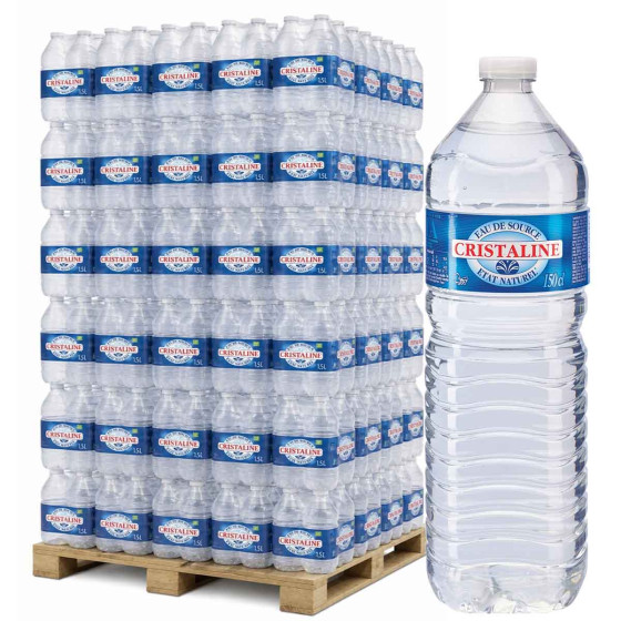 Palette d'eau Cristaline 1.5L - 84 packs - 504 bouteilles