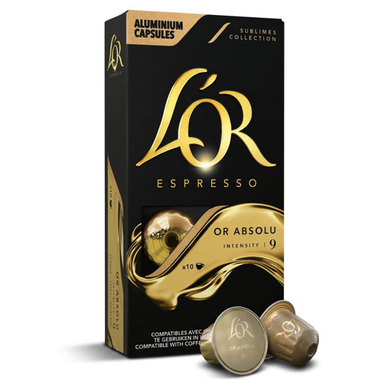 Capsule Nespresso Compatible Café L'Or Espresso Or Absolu - 10 capsules