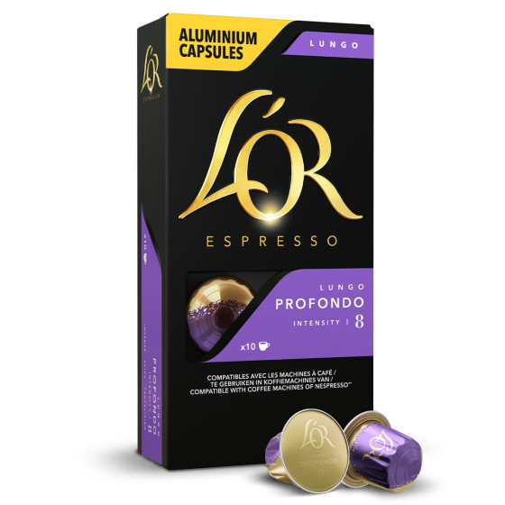 Capsule Nespresso Compatible Café L'Or Espresso Lungo Profondo - 10 capsules