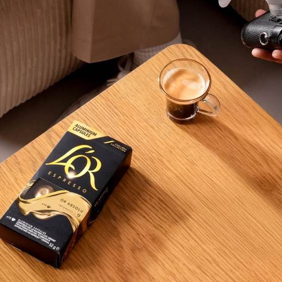 Capsule Nespresso Compatible Café L'Or Espresso Or Absolu - 5 boîtes - 50 capsules