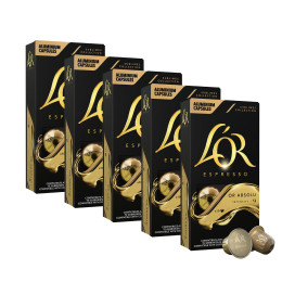 Capsule Nespresso Compatible Café L'Or Espresso Or Absolu - 5 boîtes - 50 capsules