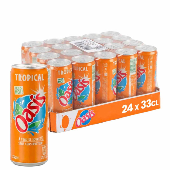 Oasis Tropical Canette Slim 33cl x24