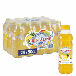 Bouteille d'eau Cristaline Jus Tropical 50cl - Pack de 24 bouteilles
