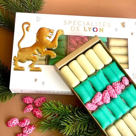 (ZS26) Chocolat Voisin Spécialités de Lyon Coussin, Praline, Quenelle - 310 gr