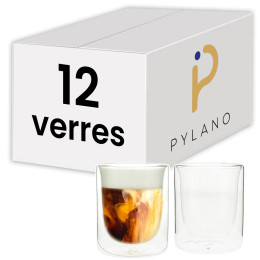 Verres double paroi PYLANO Cappuccino 25 cl - MILA - par 12