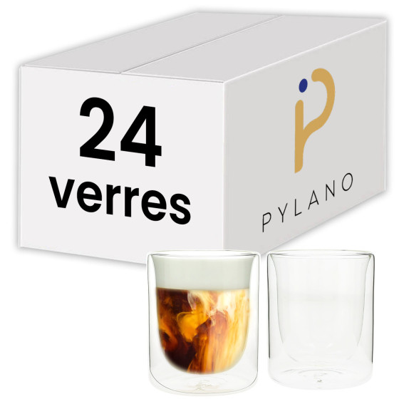 Verres double paroi PYLANO Cappuccino 25 cl - MILA - par 24