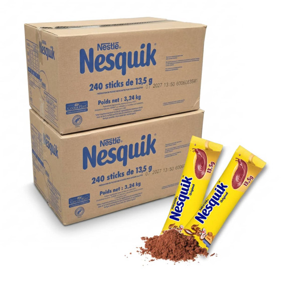 Chocolat Chaud Nesquik® en stick - 2 cartons - 480 dosettes individuelles