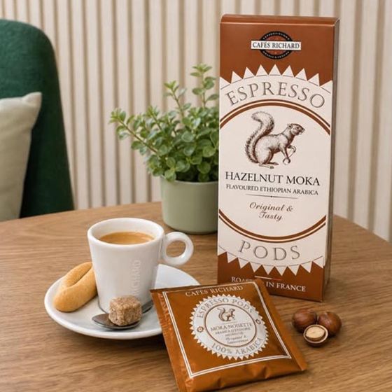 Dosette ESE Cafés Richard Moka Noisette - 25 dosettes emballées individuellement