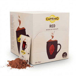 Chocolat Chaud Caprimo Chocolat Corsé - Boîte distributrice - 100 dosettes individuelles