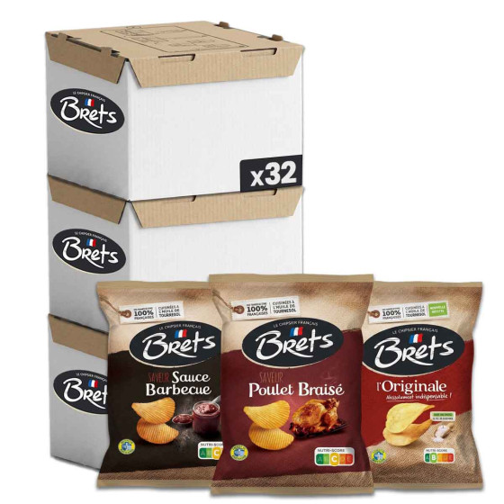 Pack découverte Chips Bret’s - 3 cartons - 96 paquets