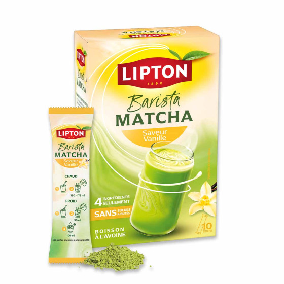Matcha Lipton Barista saveur Vanille - 10 sticks