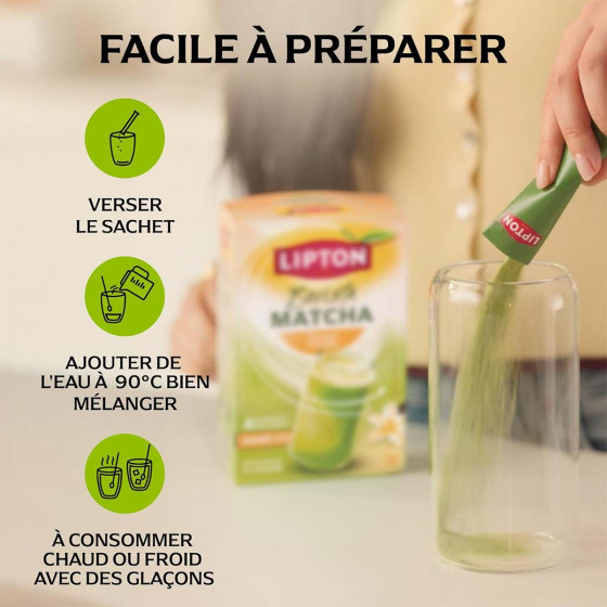 Matcha Lipton Barista saveur Vanille - 10 sticks