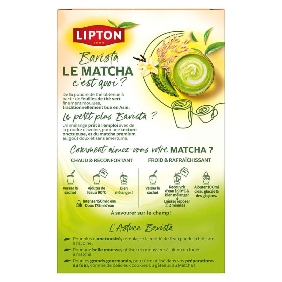 Matcha Lipton Barista saveur Vanille - 10 sticks
