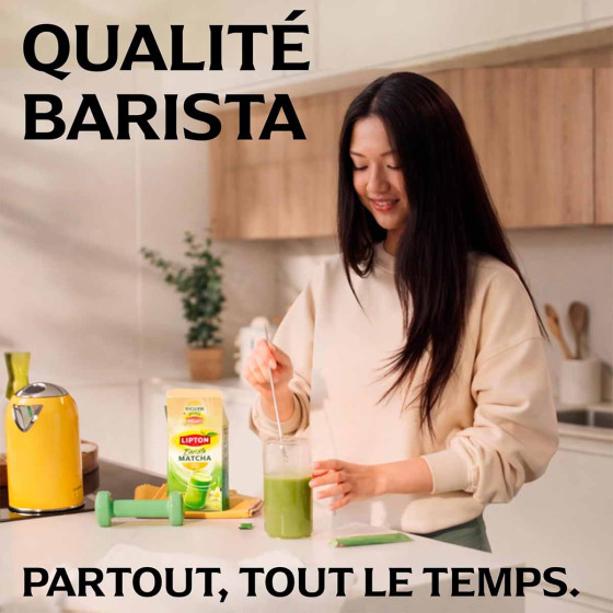 Matcha Lipton Barista saveur Vanille - 8 boîtes - 80 sticks