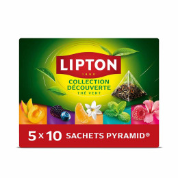 Coffret de Thés Verts 5 variétés Lipton - 50 sachets